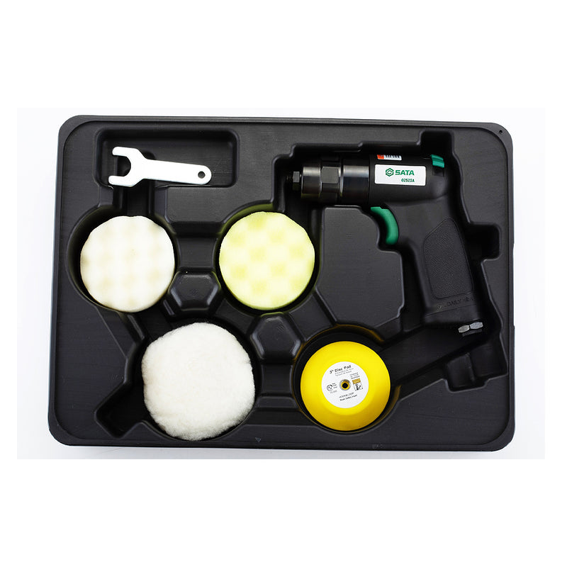 Bộ máy đánh bóng mini khí nén SATA 02523 - đánh bóng chi tiết xe chuyên nghiệp.