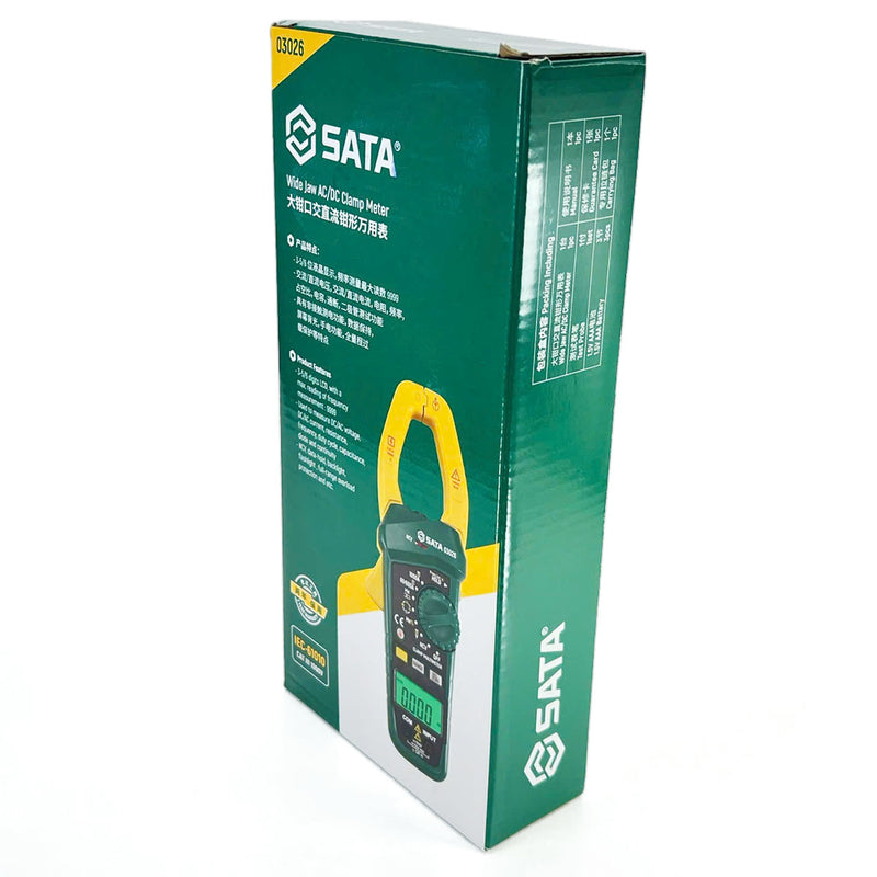 Đồng hồ ample kìm kỹ thuật số SATA 03026 đo AC/DC 1000A