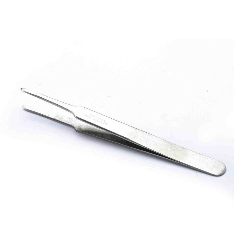 Nhíp gắp linh kiện điện tử, mũi tròn dẹp, chất liệu Inox SATA 03104