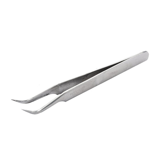 Nhíp gắp linh kiện điện tử mũi nhọn cong SATA 03106 thép không gỉ 125mm chống ăn mòn không nhiễm từ thao tác chính xác