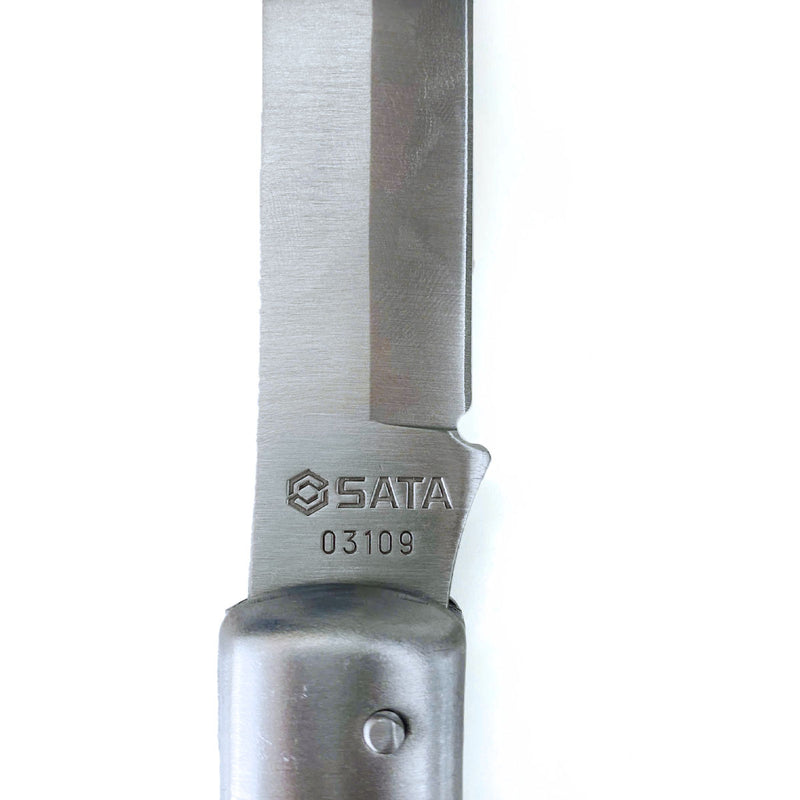Dao gập cán gỗ, lưỡi thẳng SATA 03109