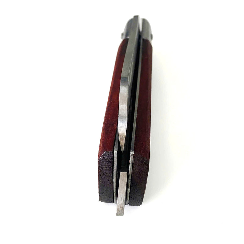 Dao gập cán gỗ, lưỡi thẳng SATA 03109