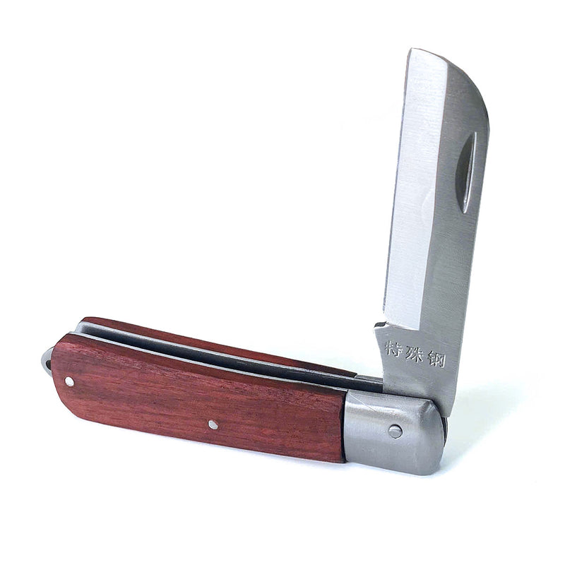 Dao gập cán gỗ, lưỡi thẳng SATA 03109