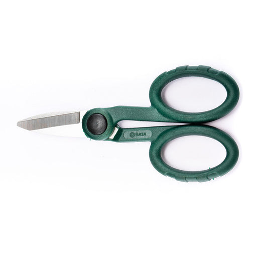 Kéo cắt dây điện đa năng SATA 031031 lưỡi răng cưa chống trượt, tay cầm Nylon gia cường cắt dây 13-16AWG
