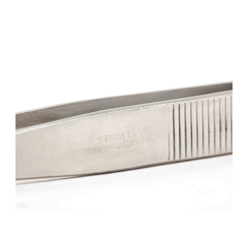 Nhíp gắp linh kiện điện tử, mũi nhọn có răng cưa, chất liệu Inox SATA 03151