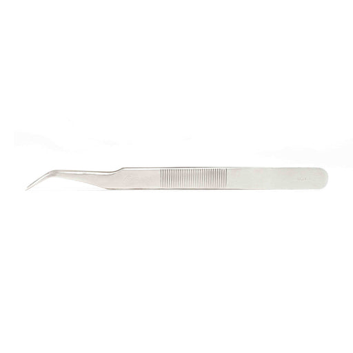 Nhíp gắp linh kiện điện tử SATA 03153 mũi nhọn cong, có răng cưa, chất liệu Inox cao cấp.