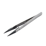 Nhíp gắp linh kiện điện tử SATA 03161 chống tĩnh điện, mũi nhọn mịn, Inox, 130mm.
