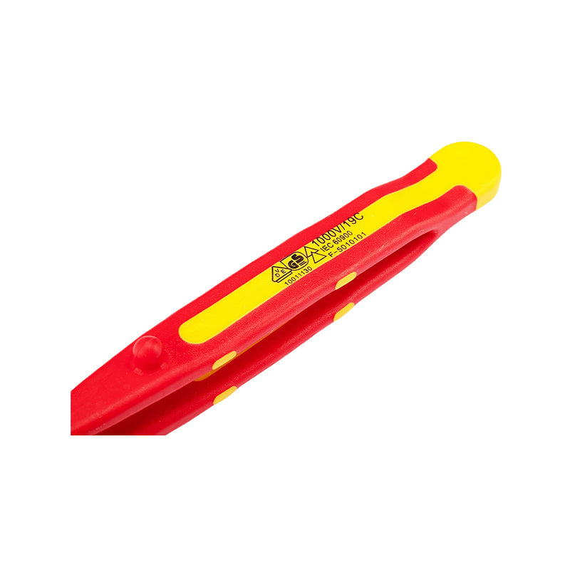 Nhíp gắp linh kiện điện tử mũi kim, đầu thẳng, cách điện 1000V SATA 03181 chất liệu Inox