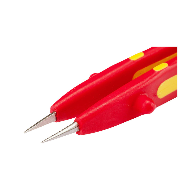 Nhíp gắp linh kiện điện tử mũi kim, đầu thẳng, cách điện 1000V SATA 03181 chất liệu Inox