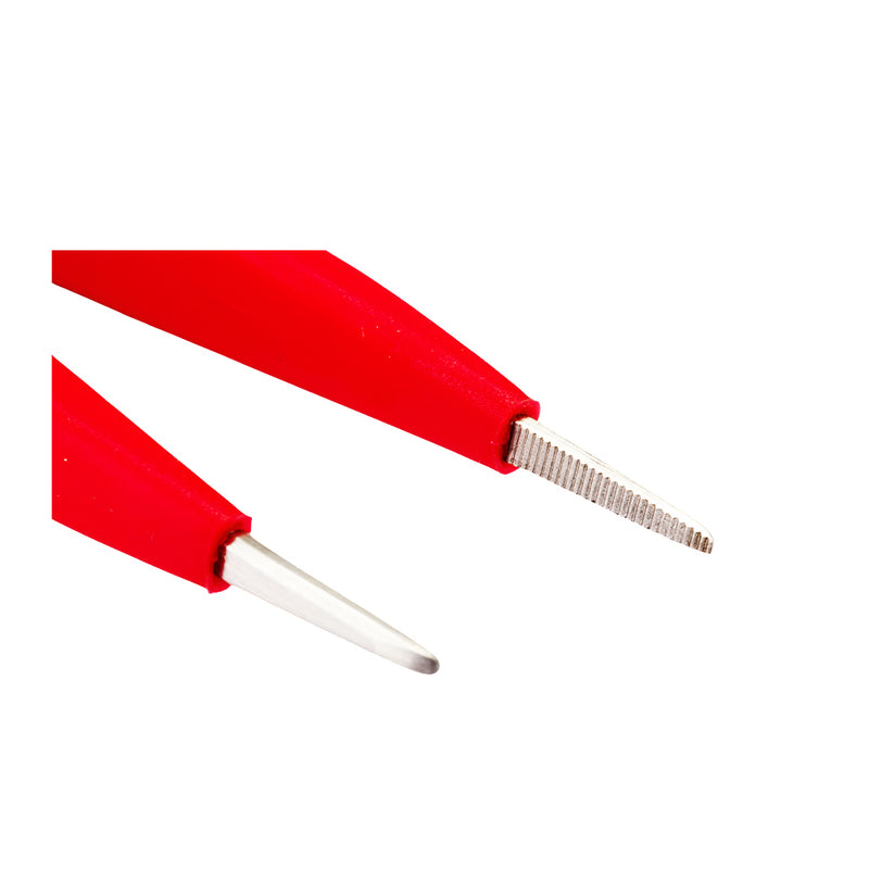 Nhíp gắp linh kiện điện tử mũi nhọn, đầu thẳng cách điện 1000V SATA 03182 chất liệu Inox
