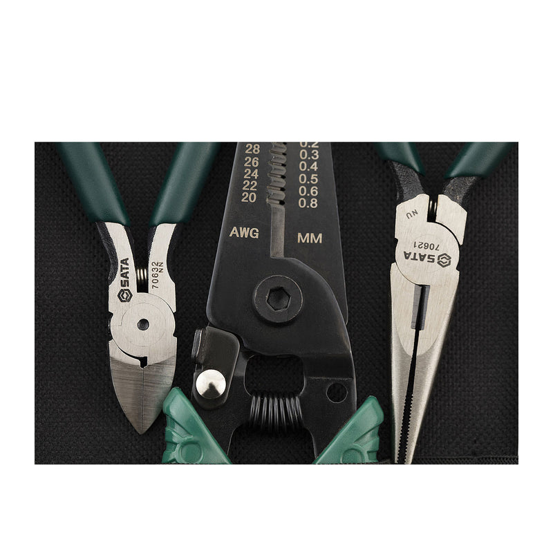 Bộ dụng cụ sửa chữa điện cơ bản, 9 chi tiết SATA 03750