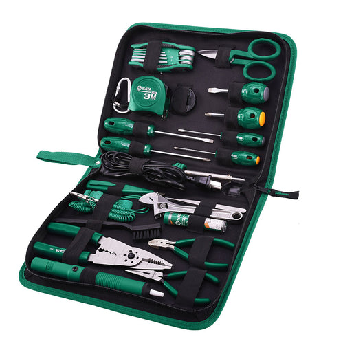 Bộ dụng cụ sửa chữa điện 28 chi tiết SATA 03760, đầy đủ đồ nghề cho thợ điện, kỹ thuật viên, DIY.