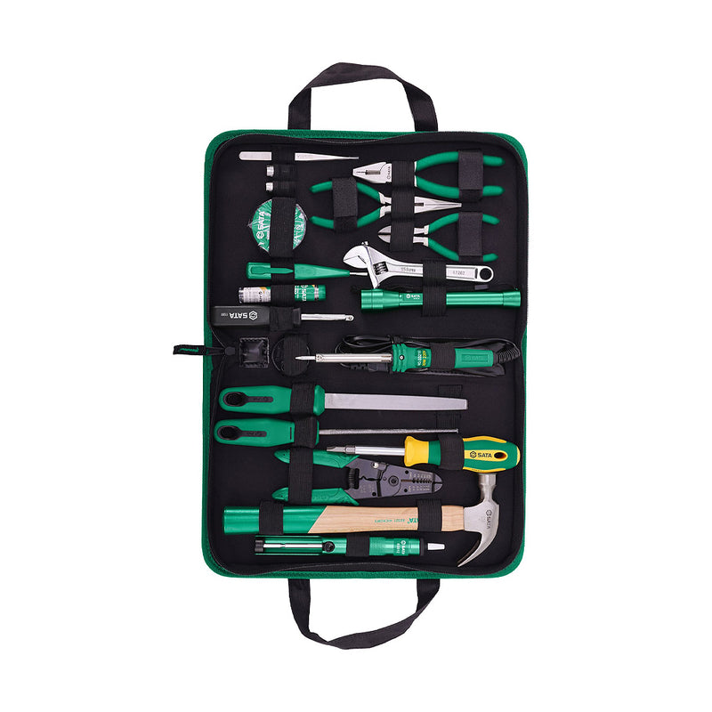Bộ dụng cụ kết hợp, chuyên sửa điện và linh kiện điện tử 25 chi tiết SATA 03780