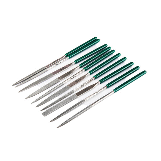 Bộ dũa hợp kim 10 chi tiết SATA 03810 phủ kim cương 3x140mm chuyên dụng gia công chính xác