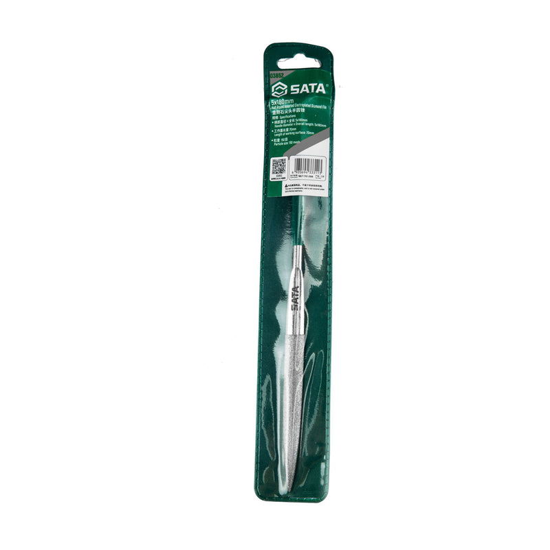 Dũa kim cương bán nguyệt, đầu nhọn SATA 03852 kích thước 5mm x 180mm