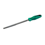 Dũa vuông răng trung SATA – Chất liệu thép cacbon, độ cứng 63–66 HRC, tay cầm công thái học chống trượt.