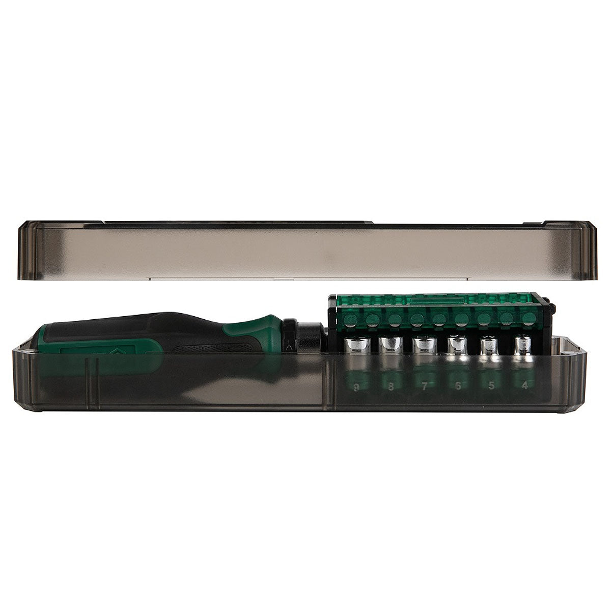 Bộ mũi vặn vít và đầu tuýp, kèm tay vặn 31 chi tiết SATA 05101