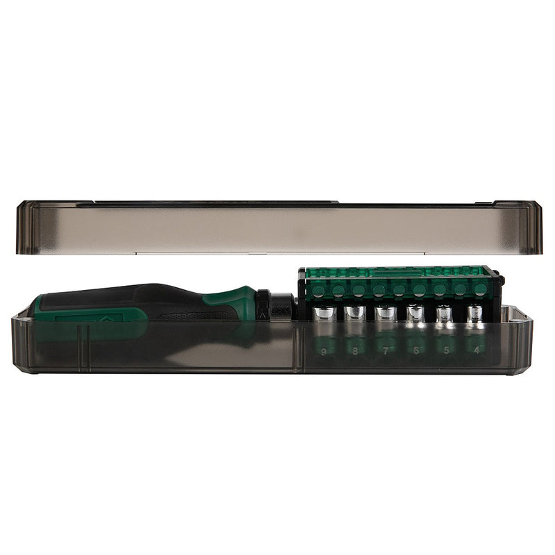 Bộ mũi vặn vít và đầu tuýp, kèm tay vặn 31 chi tiết SATA 05101