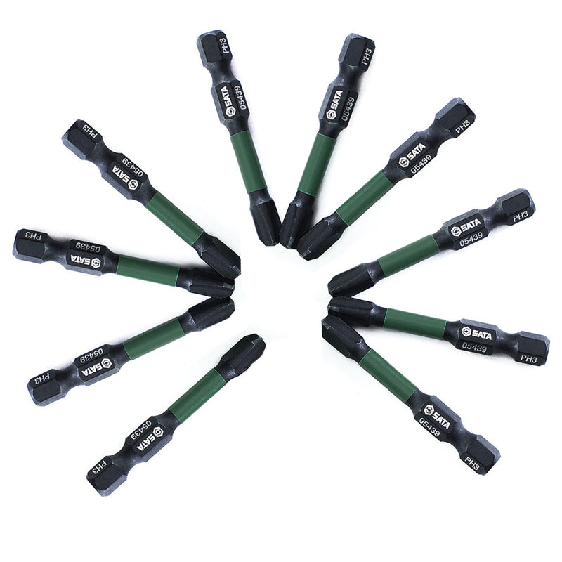 Hộp 10 mũi vặn vít SATA 05439 kích thước PH3 x 50mm