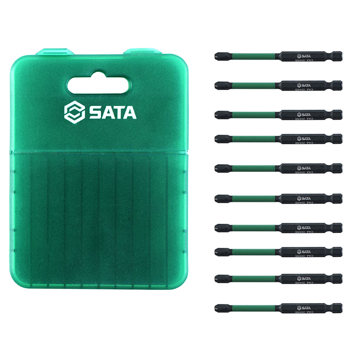 Hộp 10 mũi vặn vít SATA 05442 kích thước PH3 x 89mm
