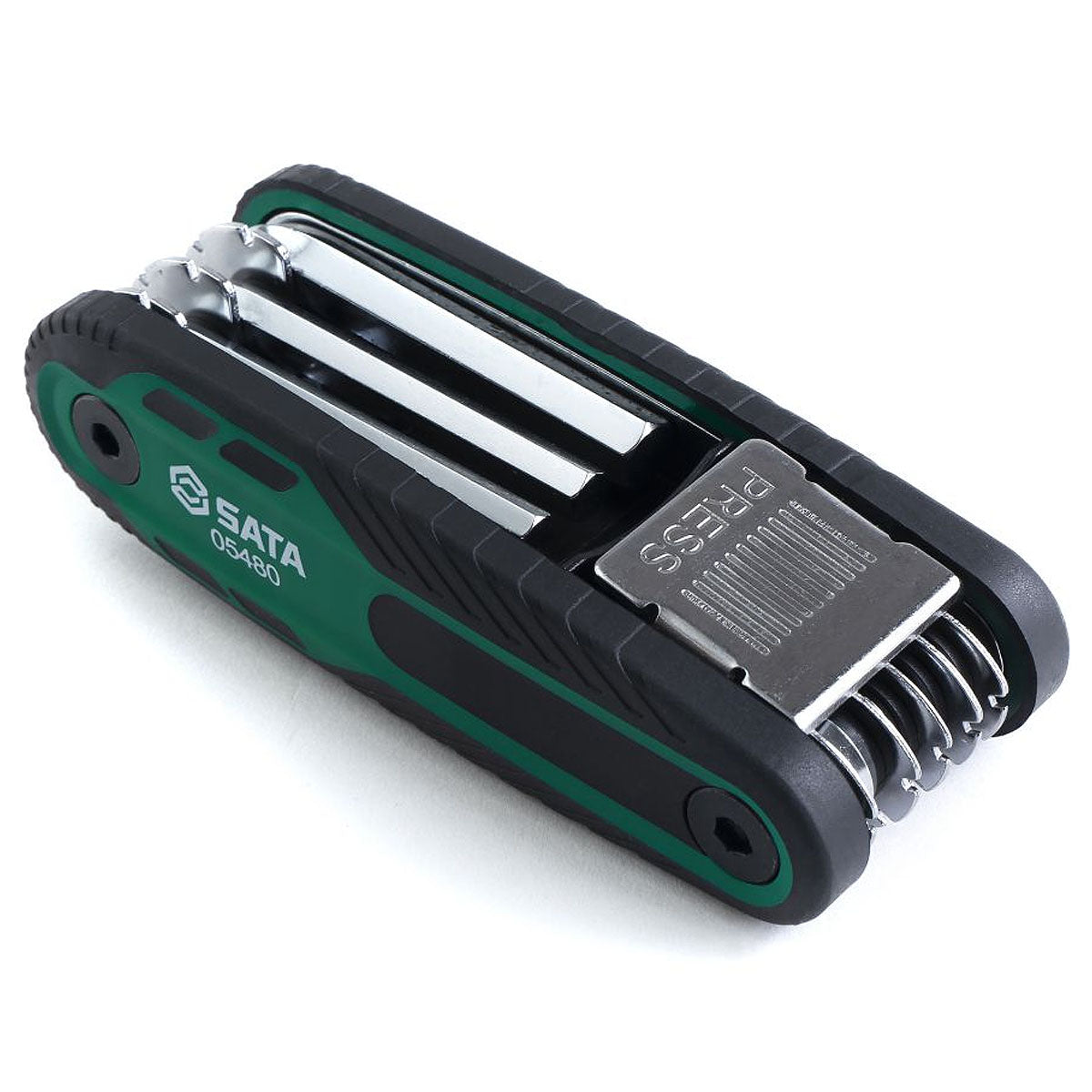 Bộ lục giác gập hệ mét 8 chi tiết SATA 05480 kích thước từ 1.5mm - 8mmm