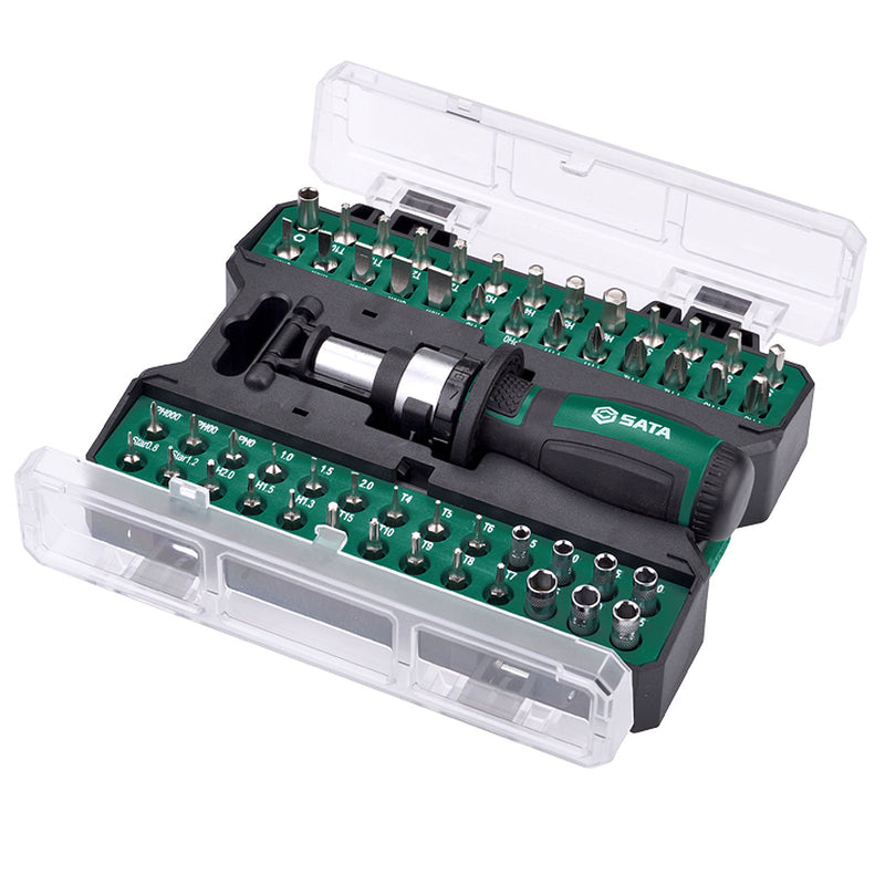 Bộ mũi vặn vít, kèm tay vặn 53 chi tiết SATA 05492