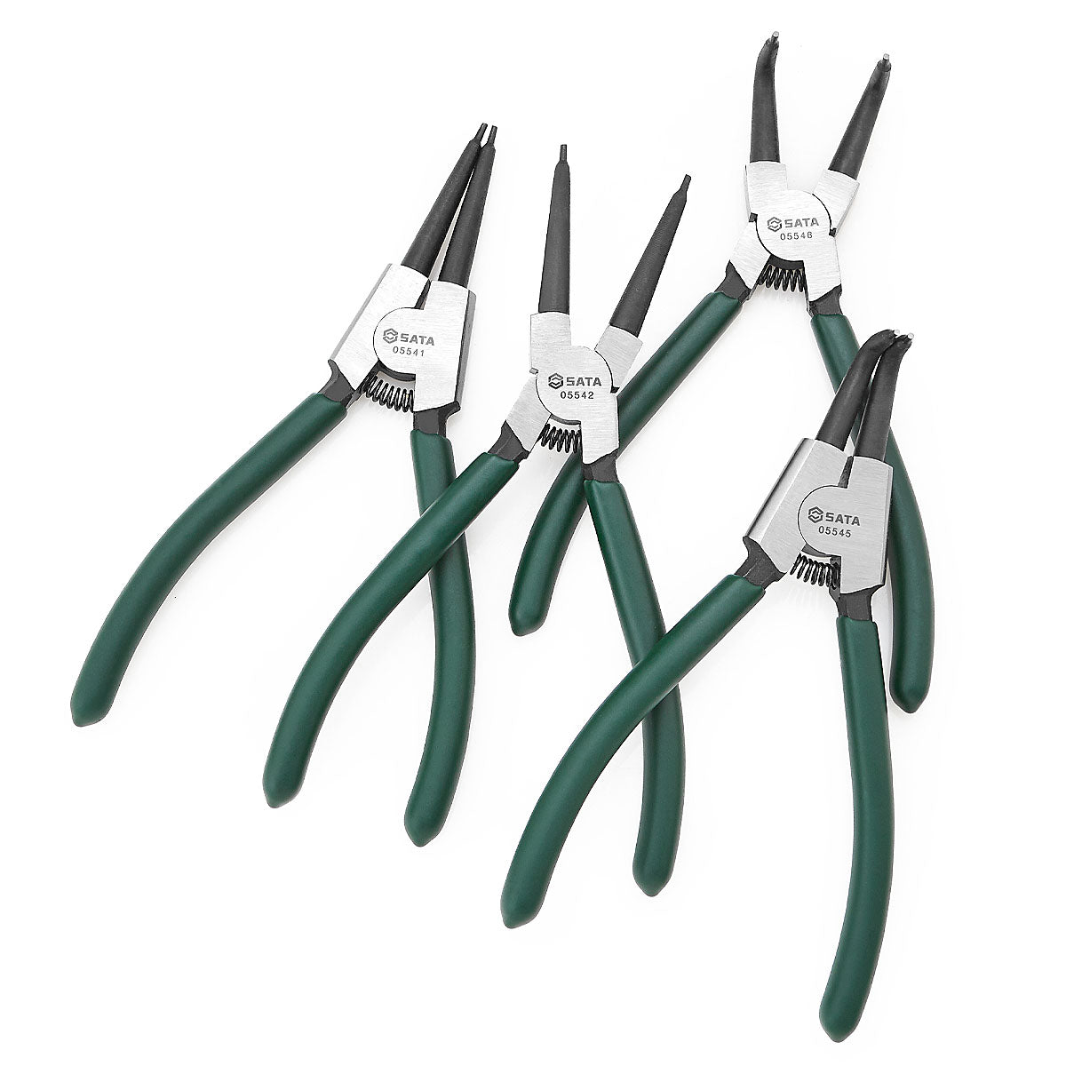 Kìm mở phe trong, mũi cong SATA 05546 chiều dài 175mm, khả năng mở phe từ Ø19mm - Ø60mm