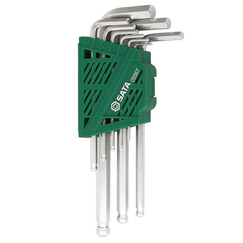 Bộ lục giác đầu bi hệ mét 9 chi tiết SATA 05567