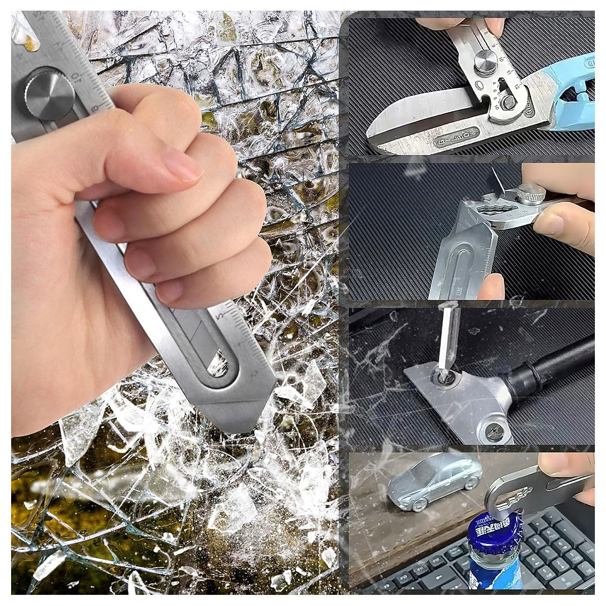 Dao rọc giấy đa năng 6 trong 1 SATA 05666 chất liệu thép SK2