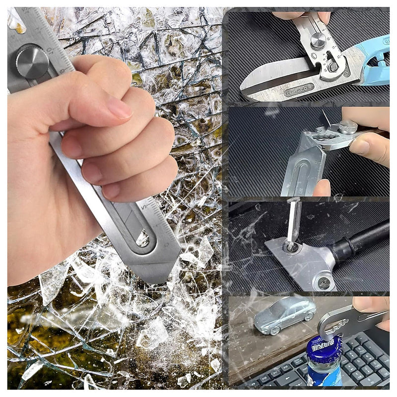 Dao rọc giấy đa năng 6 trong 1 SATA 05666 chất liệu thép SK2