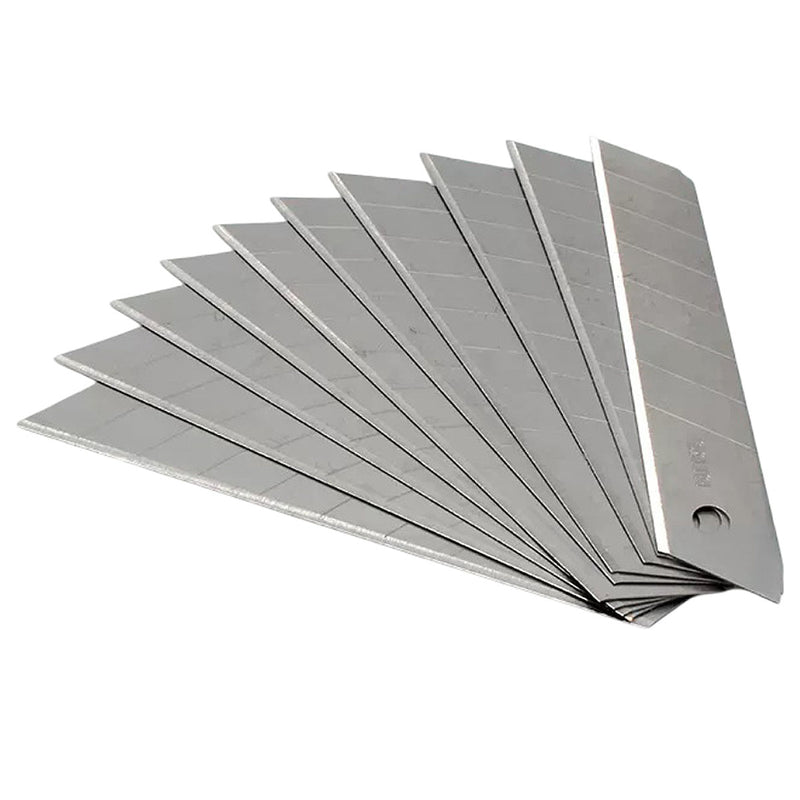 Hộp 10 lưỡi dao rọc giấy SATA 05671 chất liệu thép SK4, kích thước 9 x 80mm