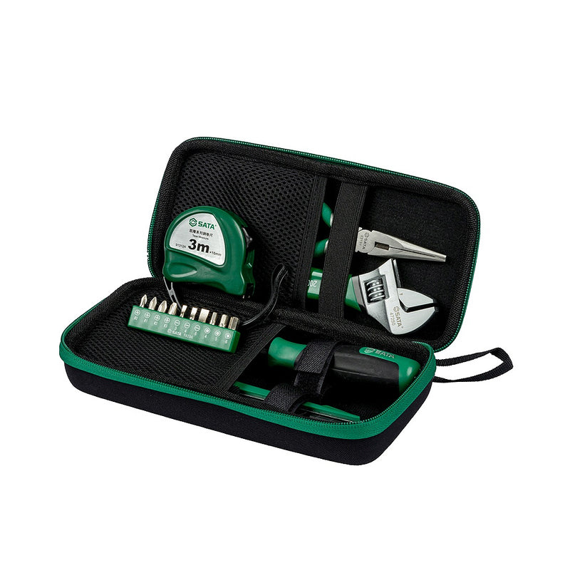 Bộ dụng cụ sửa chữa cơ bản 15 chi tiết SATA 06001A nhỏ gọn, đa năng cho gia đình, văn phòng.