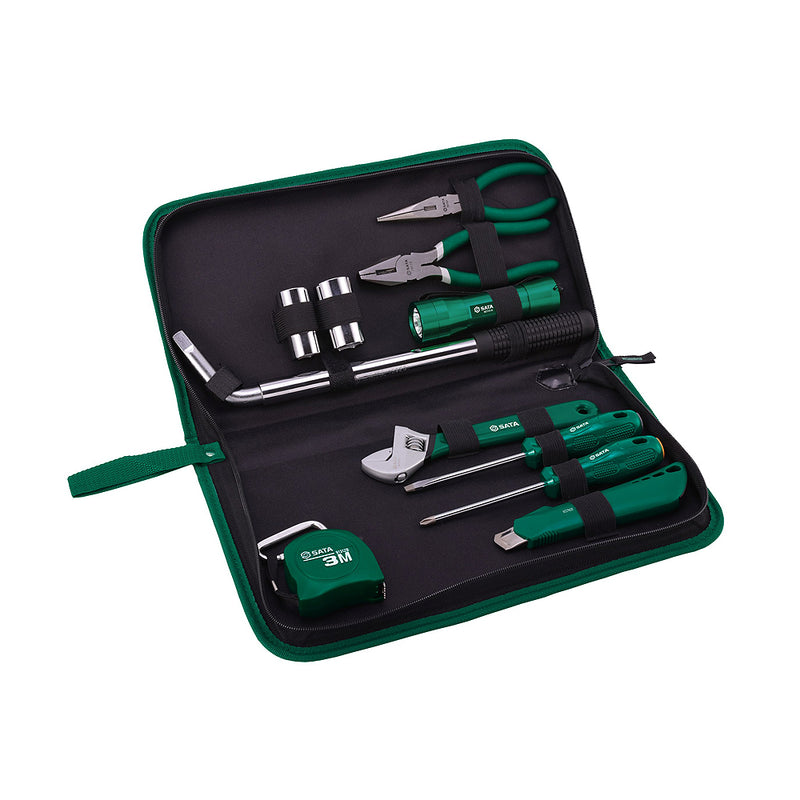 Bộ dụng cụ sửa chữa ô tô 11 chi tiết SATA 06011 nhỏ gọn, tiện lợi cho mọi chuyến đi.
