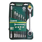 Bộ cờ lê vòng miệng tự động SATA 8 chi tiết 8-19mm, thép Cr-V, 72 răng, nhỏ gọn
