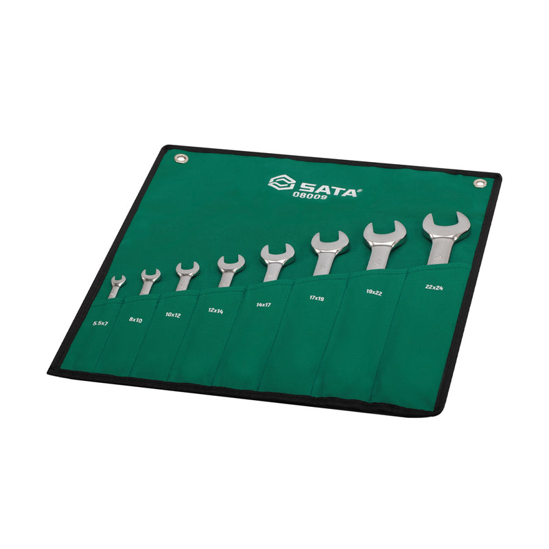 Bộ cờ lê hai đầu miệng 8 chi tiết SATA 08009 kích thước từ 5.5mm - 24mm