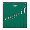 Bộ cờ lê hai đầu vòng SATA 08012 11 chi tiết, kích thước 5.5mm - 17mm, thép Cr-V, công nghệ Off-Corner Loading.