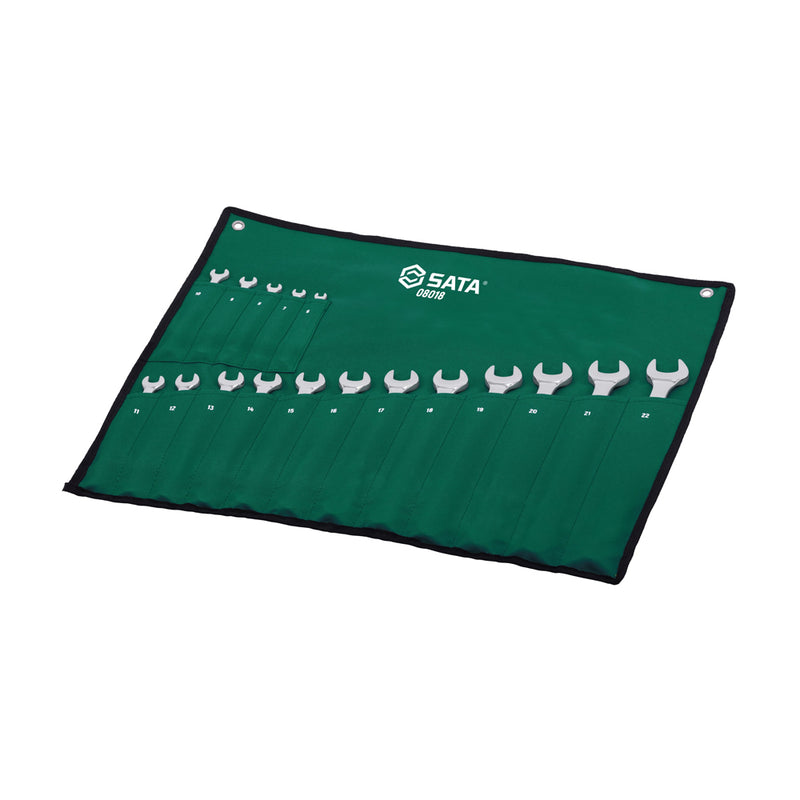 Bộ cờ lê vòng miệng 17 chi tiết SATA 08018 kích thước từ 6mm - 22mm
