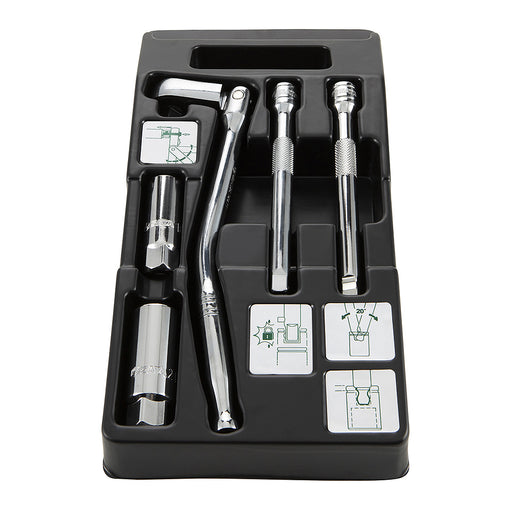 Bộ đầu tuýp tháo bugi SATA 09003 5 chi tiết cốt 3/8 inch.