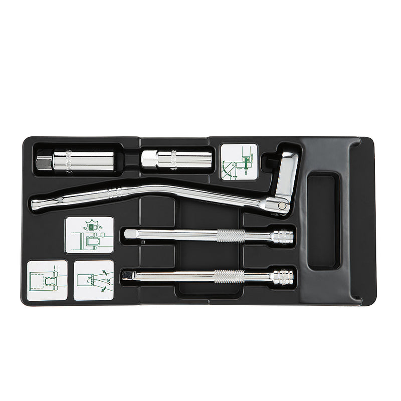 Bộ đầu tuýp, kèm cần siết tháo bugi 5 chi tiết SATA 09003 cốt 3/8 inch