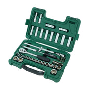 Bộ đầu tuýp SATA 60 chi tiết cốt 1/2 inch, 10-32mm, thép Cr-V đa năng sửa chữa ô tô xe máy.