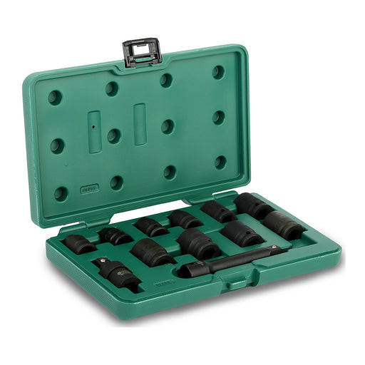Bộ đầu tuýp Cr-Mo SATA 09009 12 chi tiết, cốt 1/2 inch, hệ mét.