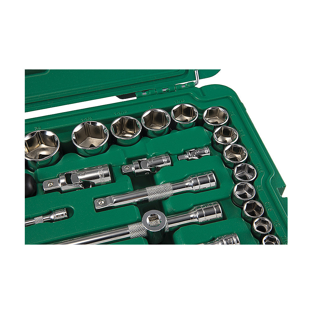 Bộ đầu tuýp và dụng cụ tổng hợp 124 chi tiết SATA 09014