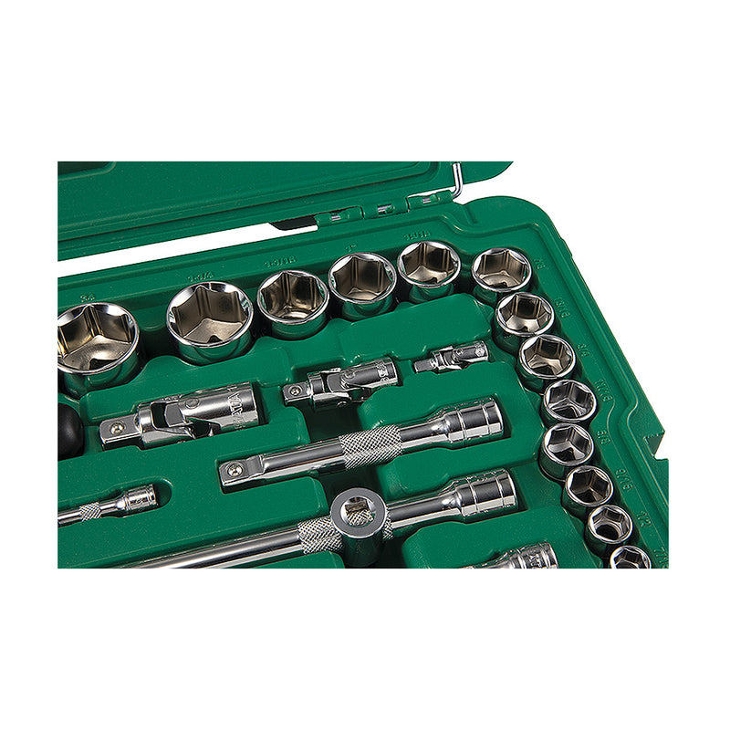 Bộ đầu tuýp và dụng cụ tổng hợp 124 chi tiết SATA 09014