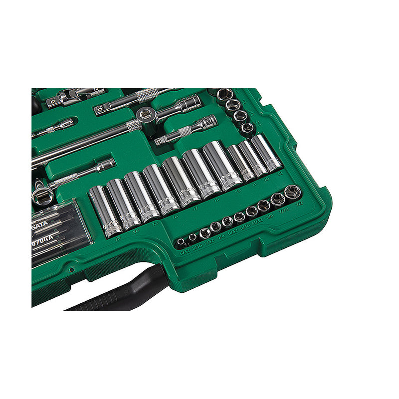 Bộ đầu tuýp và dụng cụ tổng hợp 124 chi tiết SATA 09014