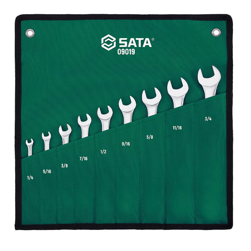 Bộ cờ lê vòng miệng hệ inch SATA 09019 9 chi tiết 1/4" - 3/4" | Chrome Vanadium