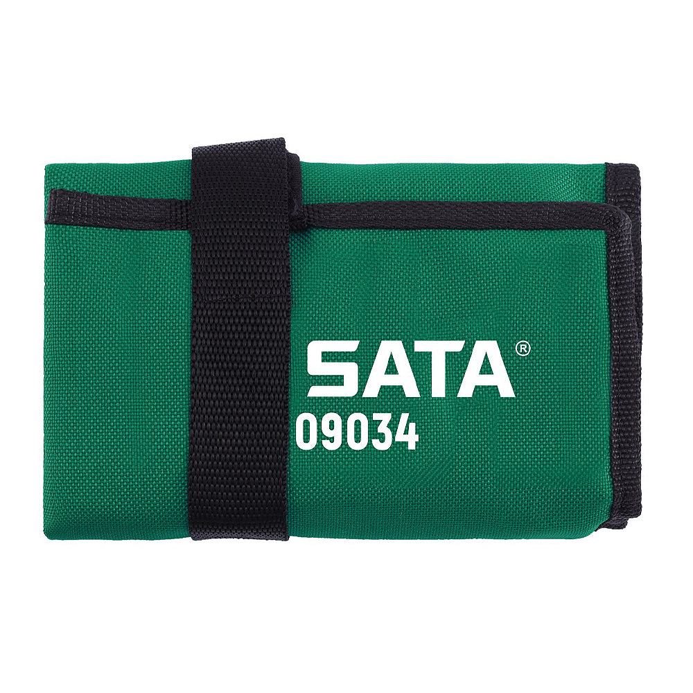 Bộ cờ lê vòng miệng tự động, thân lùn 7 chi tiết SATA 09034 kích thước từ 10mm - 19mm