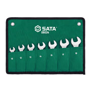 Bộ cờ lê vòng miệng tự động SATA 09034 7 chi tiết 10-19mm, thân lùn, bánh cóc 72 răng, Off-Corner Loading.