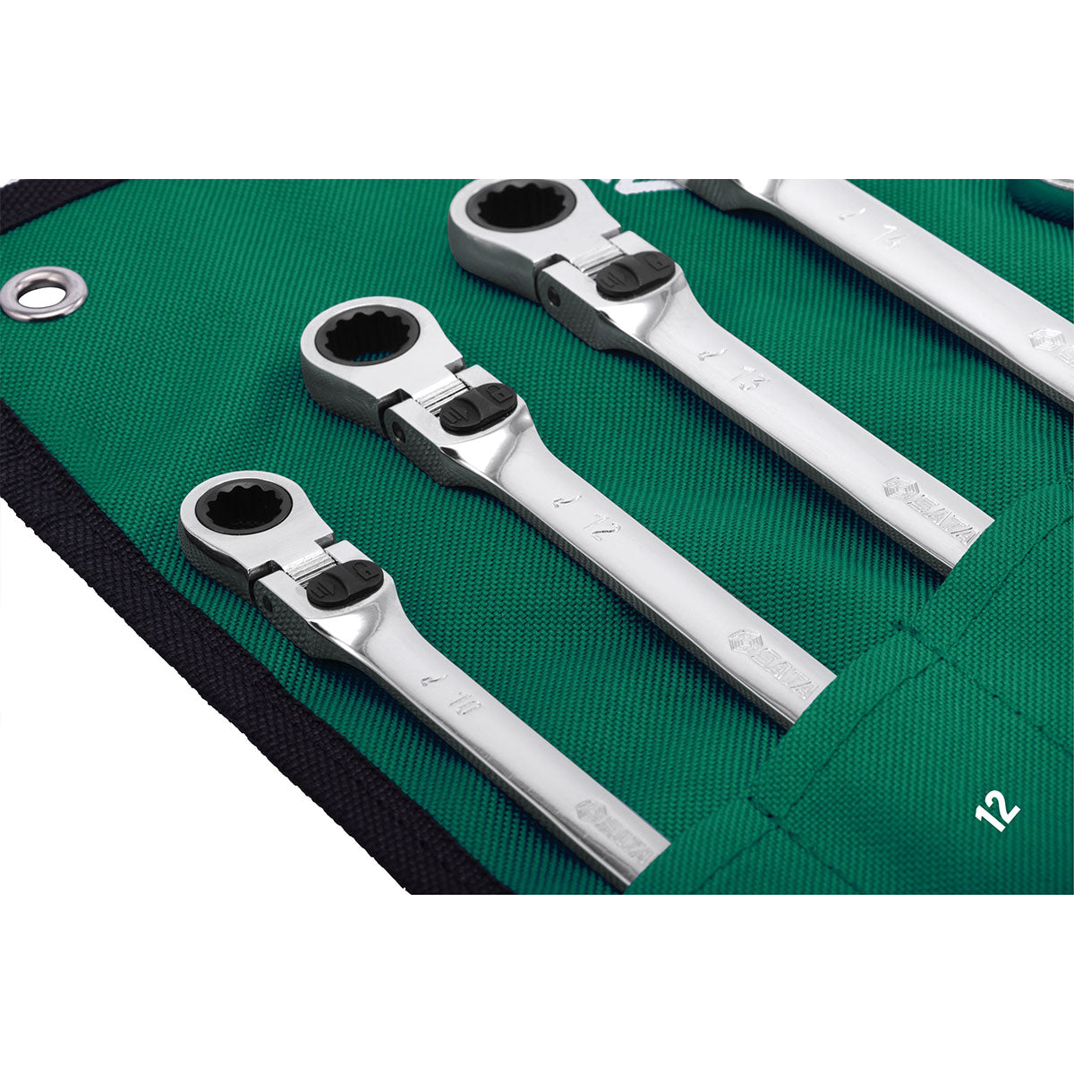 Bộ cờ lê vòng miệng lắc léo tự động 7 chi tiết SATA 09043 kích thước từ 10mm - 19mm