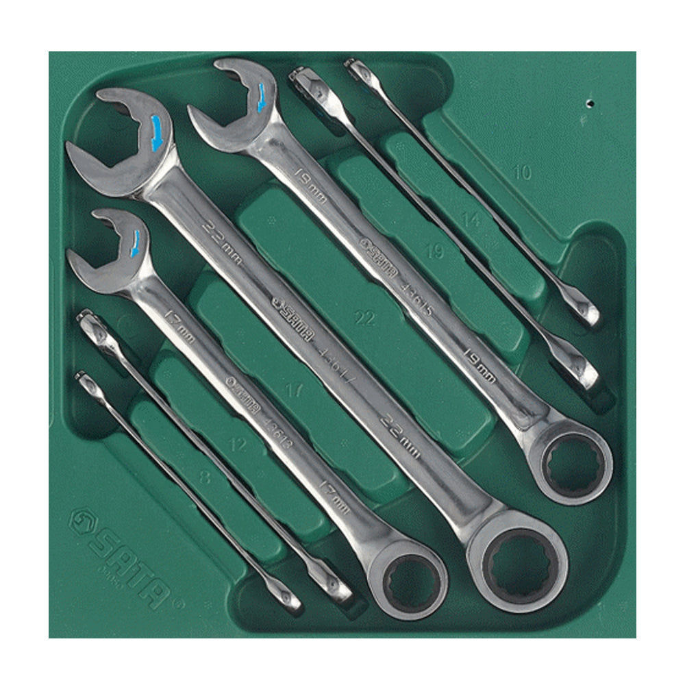 Bộ cờ lê vòng miệng tự động 7 chi tiết SATA 09050 kích thước từ 8mm - 22mm