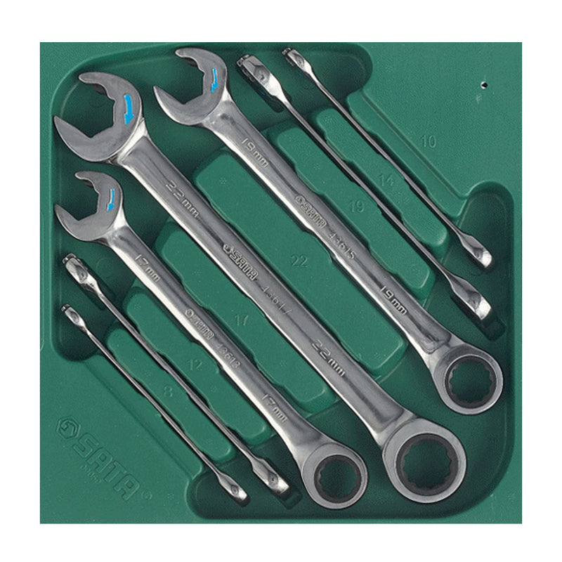 Bộ cờ lê vòng miệng tự động 7 chi tiết SATA 09050 kích thước từ 8mm - 22mm